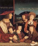 STRIGEL, Bernhard Emperor Maximilian I and his family Norge oil painting reproduction